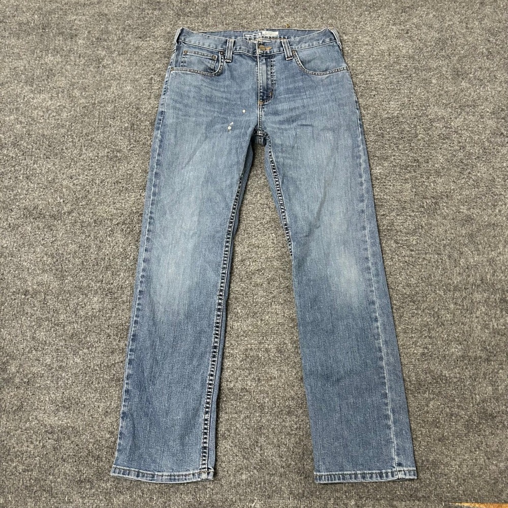 Carhartt Jeans Mens Size 30 Blue Relaxed Fit Denim Workwear BD2804-M Stained